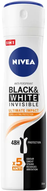 Nivea Spray deodorant Black & White, Ultimate Impact, 150 ml