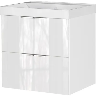 Dulap sub chiuvetă alb suspendat cu aspect lucios 61x65 cm Celano – Germania