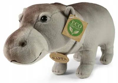 Jucărie de pluș Rappa Eco Prieteni – Hipopotam, 32 cm