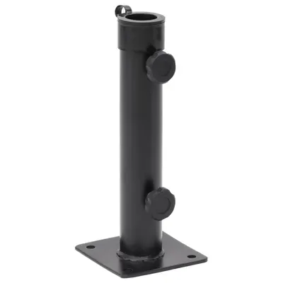 vidaXL Suport de umbrelă pentru stâlp de Ø38/48 mm, negru mat, oțel