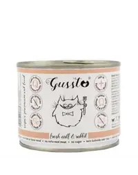 GUSSTO Cat Fresh Calf & Rabbit CARNE PROASPĂTĂ DE VIŢEL CU IEPURE 200 g