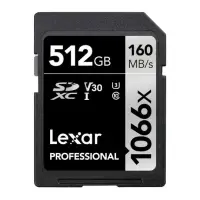 Lexar SDXC Professional SILVER Plus 1066x UHS-I/U3/A2/4K R205/W150 (V30) 512GB - Default Title