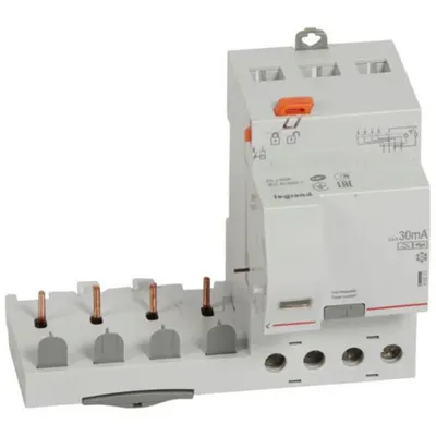 Bloc dif. adaptat DX³-surub-4P-400V~-40A-tipHpi-30mA-disj. 1modul/pol-fir trad.