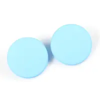 Cercei rotunzi bleu cu design minimalist