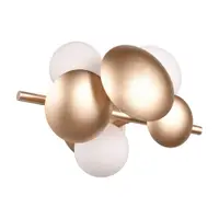 Aplică de perete alb-auriu Bubble – Trio Select