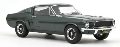 Model colecționar NOREV Contemporary: Automobile - Ford Mustang Fastback 1968 Satin Green metallic
