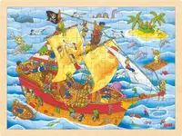 Puzzle din lemn – Pirați