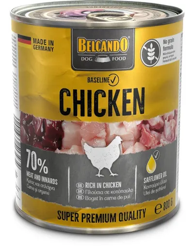 BELCANDO Baseline conserva caini, cu pui 800g