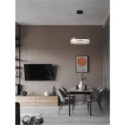 Lampa suspendata PAULINE Triac Dimmab;le Nisipiu Negru Aluminiu & Sticla clara LED 37 Wat 230 Volt 2646Lm 3000K IP20