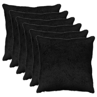 vidaXL Husă pentru pernă 6 buc. HEERLEN Negru 70 x 70 cm
