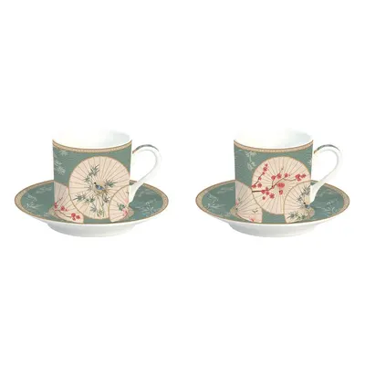 Set porțelan 2 căni 75ml și farfurii Oriental Dreams