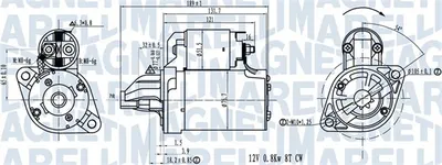 Electromotor (12v, 0,9kw) Potrivit Hyundai Accent Ii, Accent Iii, Coupe Ii, Elantra Iii, I10 I, I20 I, I20 Ii, Matrix; Kia Cerato I, Joice, Rio Ii, Rio Iii 1.2-2.0 01.00