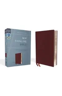NIV, Thinline Bible, Bonded Leather, Burgundy, Red Letter Edition