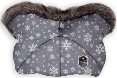 Mănușă pentru cărucior KikkaBoo - Shiny Nylon, Snow Flakes