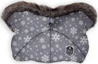 Mănușă pentru cărucior KikkaBoo - Shiny Nylon, Snow Flakes