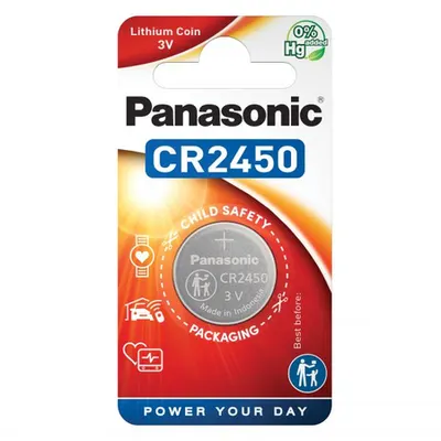 Baterie litiu 3V CR2450 620mAh, Panasonic