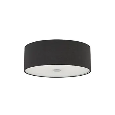 Plafoniera Woody, 4 becuri, dulie E27, D:500 mm, H:180 mm, Negru