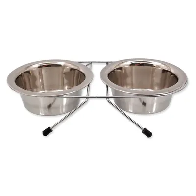Set boluri cu suport pentru câini din oțel inoxidabil ø 13 cm Dog Fantasy – Plaček Pet Products