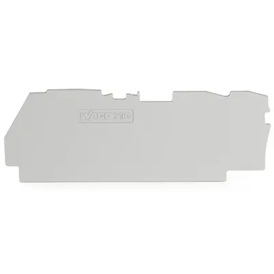 Placa de capat si intermediara; grosime 1 mm; pentru blocuri terminale cu 3 conductori, gri Wago 2104-1391 / buc