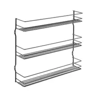 Organizator pentru mirodenii, de montat pe perete, din oțel inoxidabil Pepito – Metaltex