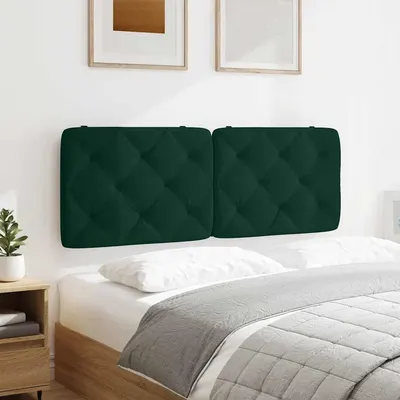vidaXL Pernă tăblie de pat, verde, 140 cm, catifea