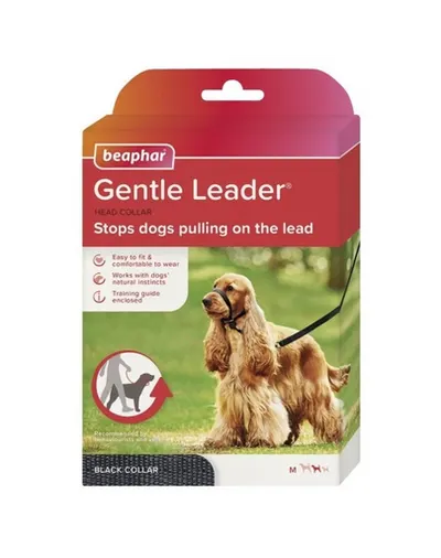 BEAPHAR Gentle Leader M zgardă dresaj pentru câini talie medie, negru
