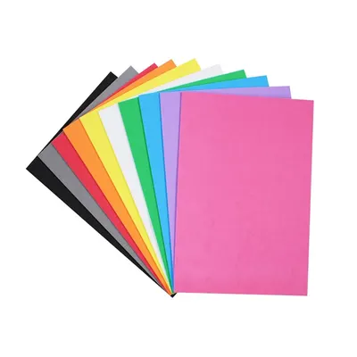 Set 10 coli din spumă colorată, 20 x 30 cm