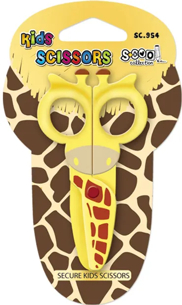 Foarfecă pentru copii S. Cool - Girafă, 13 cm