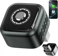 Adaptor Wireless CarPlay & Android Auto 2-in-1 Techstar® B12, USB Compact, Bluetooth 5.3 + Wi-Fi 5.8GHz (5G), Plug & Play, Buton Control/Reset + LED, Conectare Automata