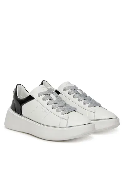 Pantofi sport dama - Bic.Ottico/Nero - piele naturala