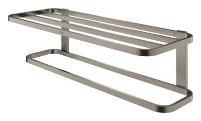 Suport prosop Grohe Selection 41066AL0, 600 mm, 4 suporti, montare pe perete, fixare ascunsa, mat, Hard Graphite