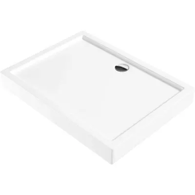 Cadita dus dreptunghiulara alba 120x80 cm Jasmin, Deante