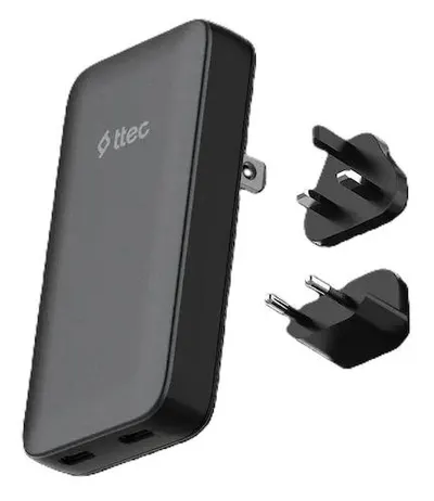 Încărcător ttec – SmartCharger Trio, 65W, GaN, negru
