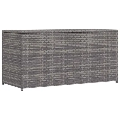 vidaXL Ladă de depozitare de grădină, gri, 120x50x60 cm, poliratan