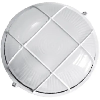 Lampa exterior cu grila 1x max100W, E27/IP54/ Alb, TG-3201.08