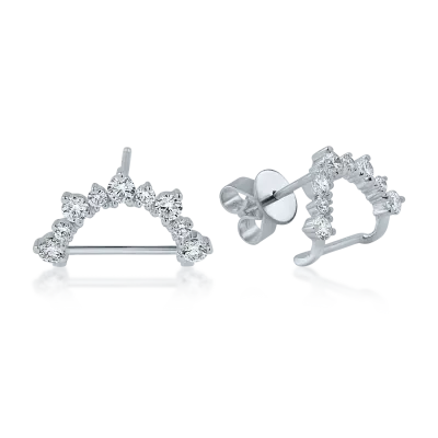 Cercei din aur alb cu diamante de 0.732ct