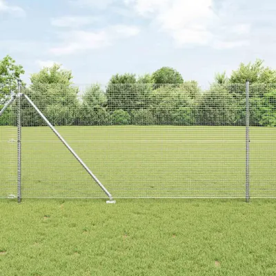 vidaXL Gard de sârmă sudată cu țepi 100 x 1 m Oțel Galvanizat Argintiu