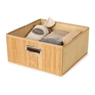 Coș de depozitare din bambus 31x31x15 cm Anji – Compactor