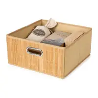 Coș de depozitare din bambus 31x31x15 cm Anji – Compactor