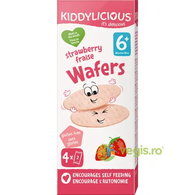 Napolitane din Orez Jasmine cu Capsuni pentru Copii +6 Luni fara Gluten 4x4g