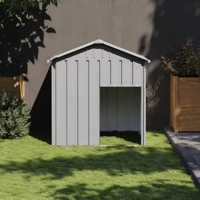 Gossi casa caine & acoperis gri deschis 117x103x123cm otel galvanizat