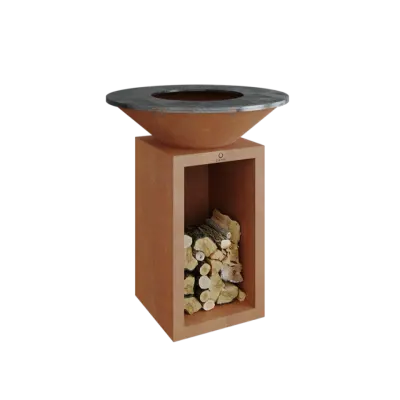 Gratar OFYR Corten 85 SD cu vatra de gatit pe lemne