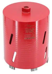Carota diamantata Super PREMIUM ø162mm x 180mm x M16 pentru gaurire Beton armat, Zidarie, Granit - DXQZ.REDCORE.162