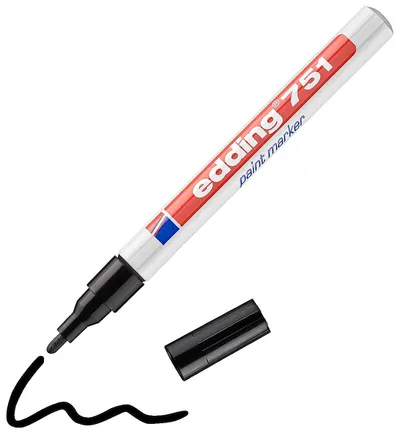 Marker permanent Edding 751 - Negru