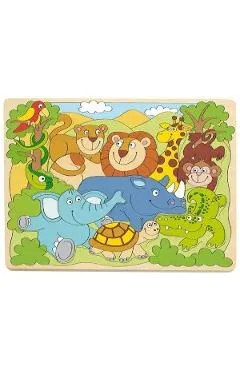 Puzzle din lemn: Animale din Africa