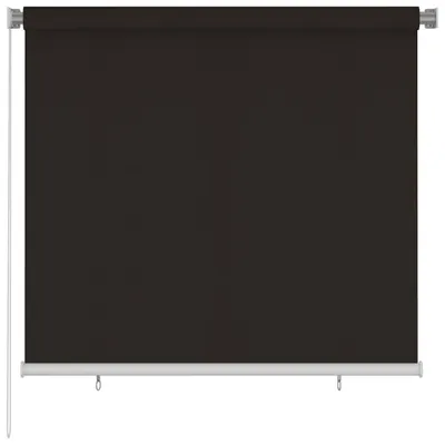 vidaXL Jaluzea tip rulou de exterior 165 (l) x 140 (î) cm, maro, HDPE
