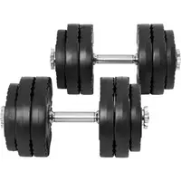 Second Hand - Set gantere reglabile din ciment cu prindere 30KG - Ca nou
