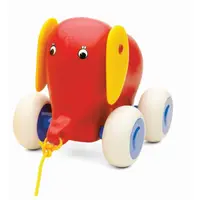 Bebeluș elefant pentru tragere Viking Toys, 14 cm, roșu