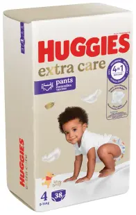 Scutece Chilotel Huggies, Extra Care Pants Mega, Marimea 4, 9-14 kg, 38 buc