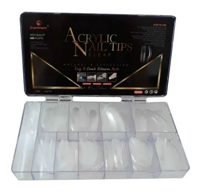 Tipsuri unghii dual form pentru polygel 240 bucati FSM
